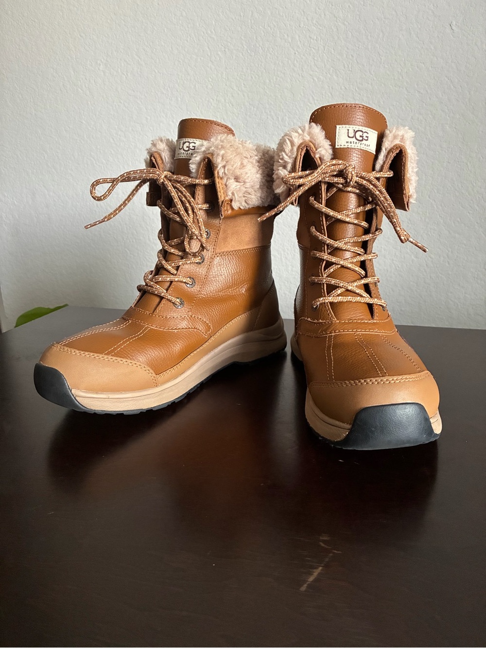 UGG Zaylee Waterproof Winter Boots Chestnut Women’s 10 Fur Lined